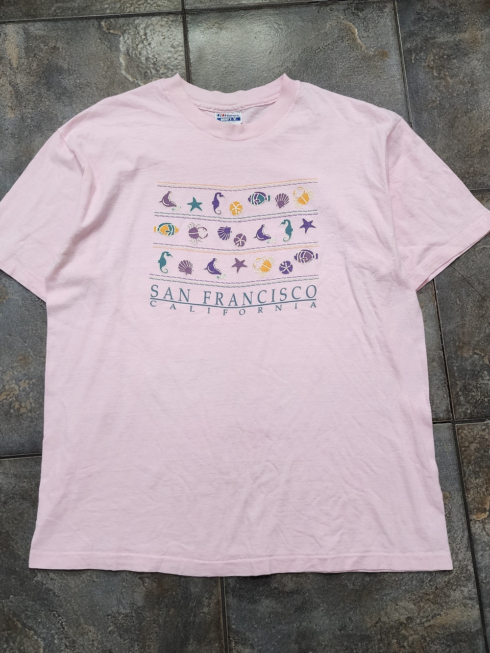 Vintage 90s San Francisco California XL Hanes Ocean Beach Single Stitch T Shirt